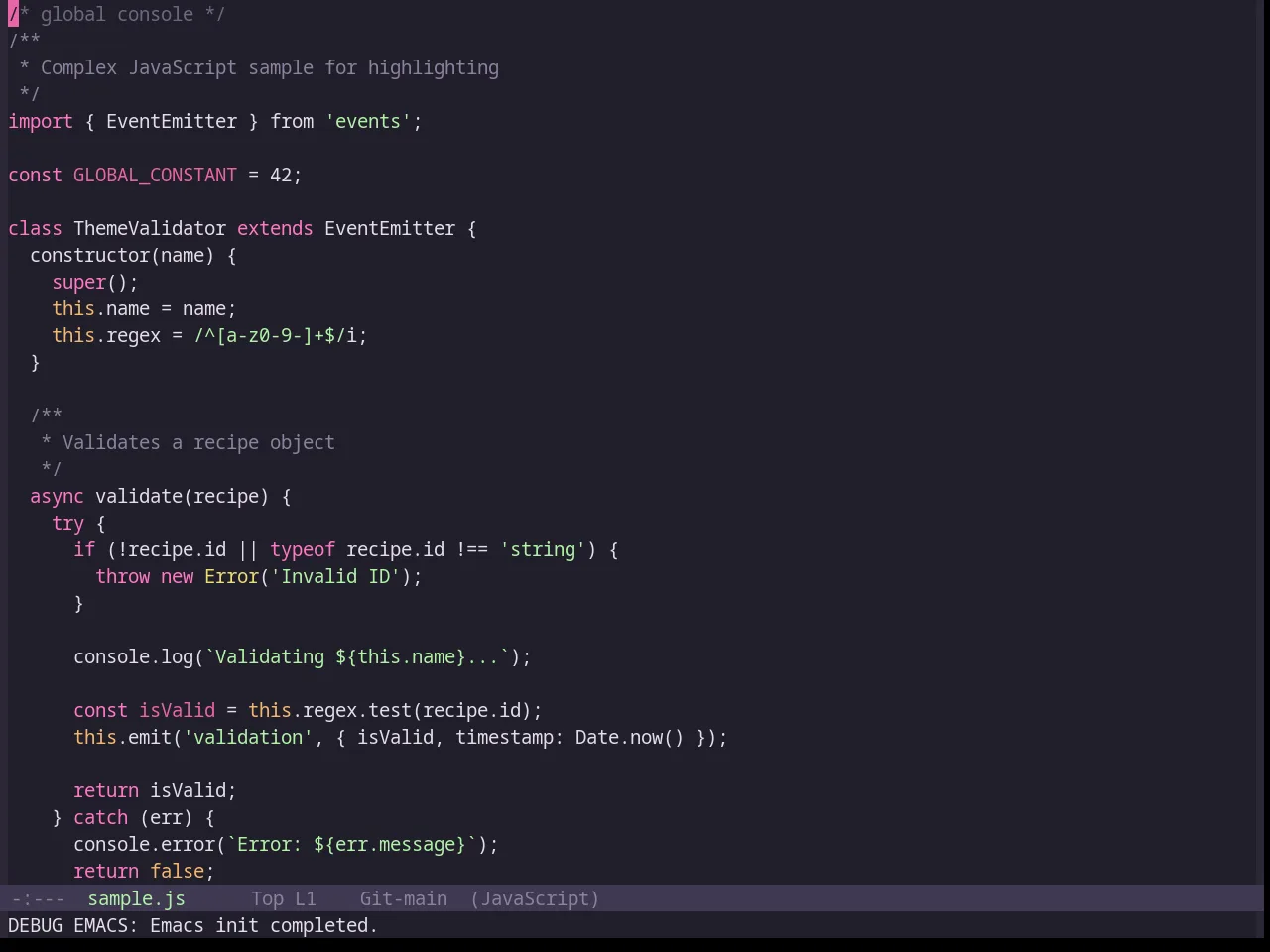 Base16 Hardhacker Theme in javascript-mode