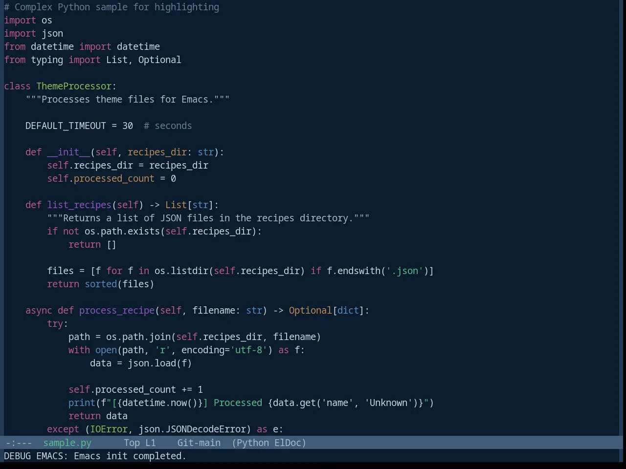 Base16 Harmonic16 Dark Theme in python-mode