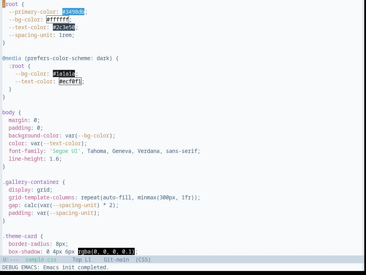 Base16 Harmonic16 Light Theme in css-mode