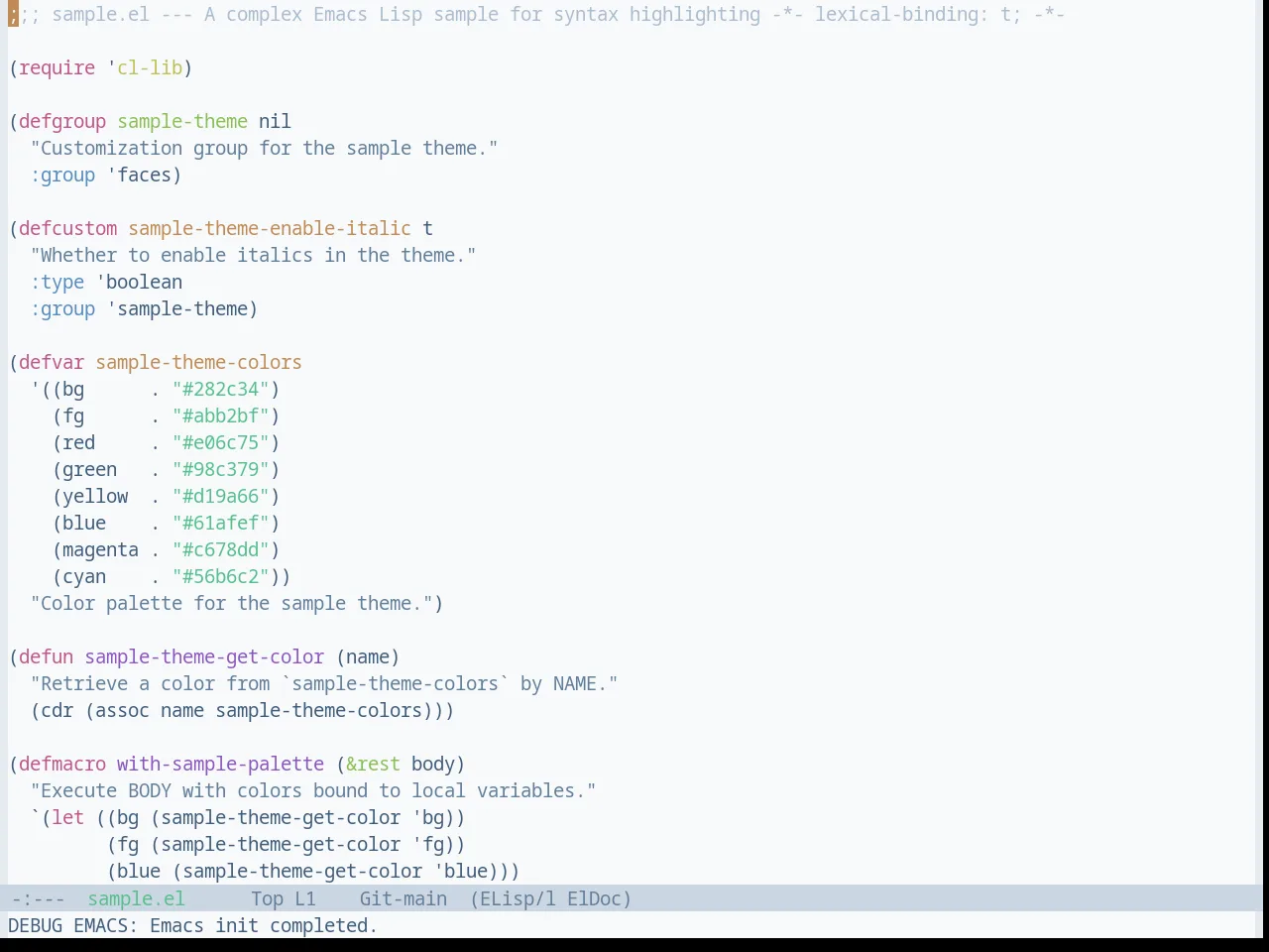 Base16 Harmonic16 Light Theme in emacs-lisp-mode