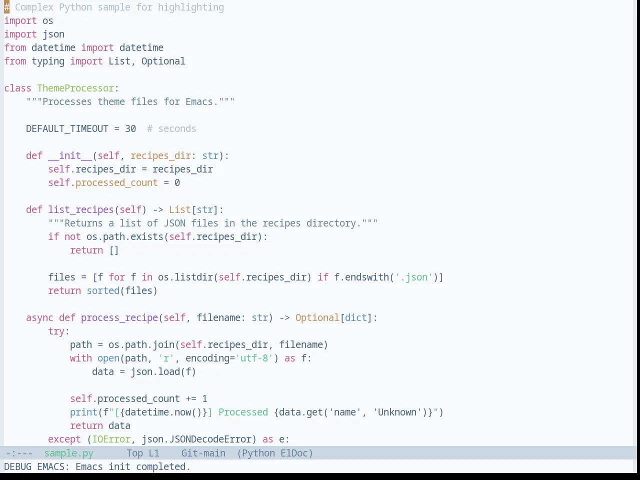 Base16 Harmonic16 Light Theme in python-mode