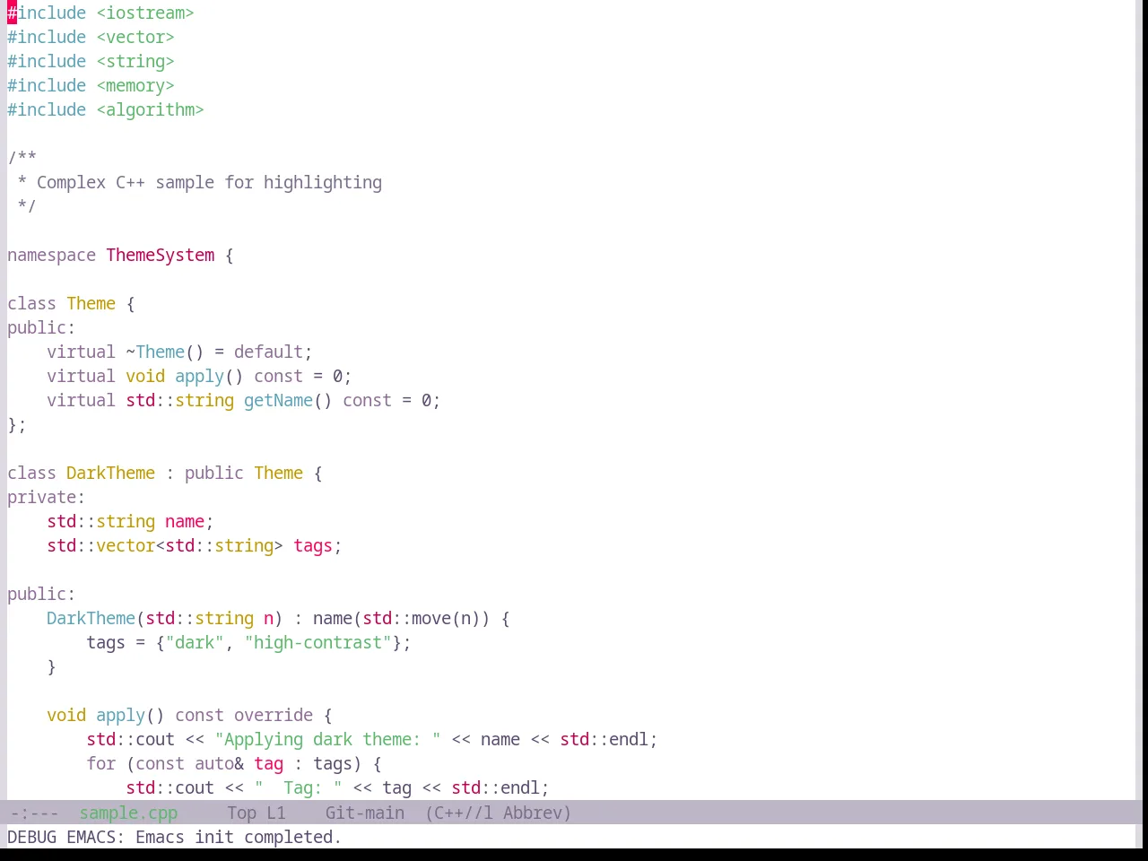 Base16 Heetch Light Theme in c++-mode