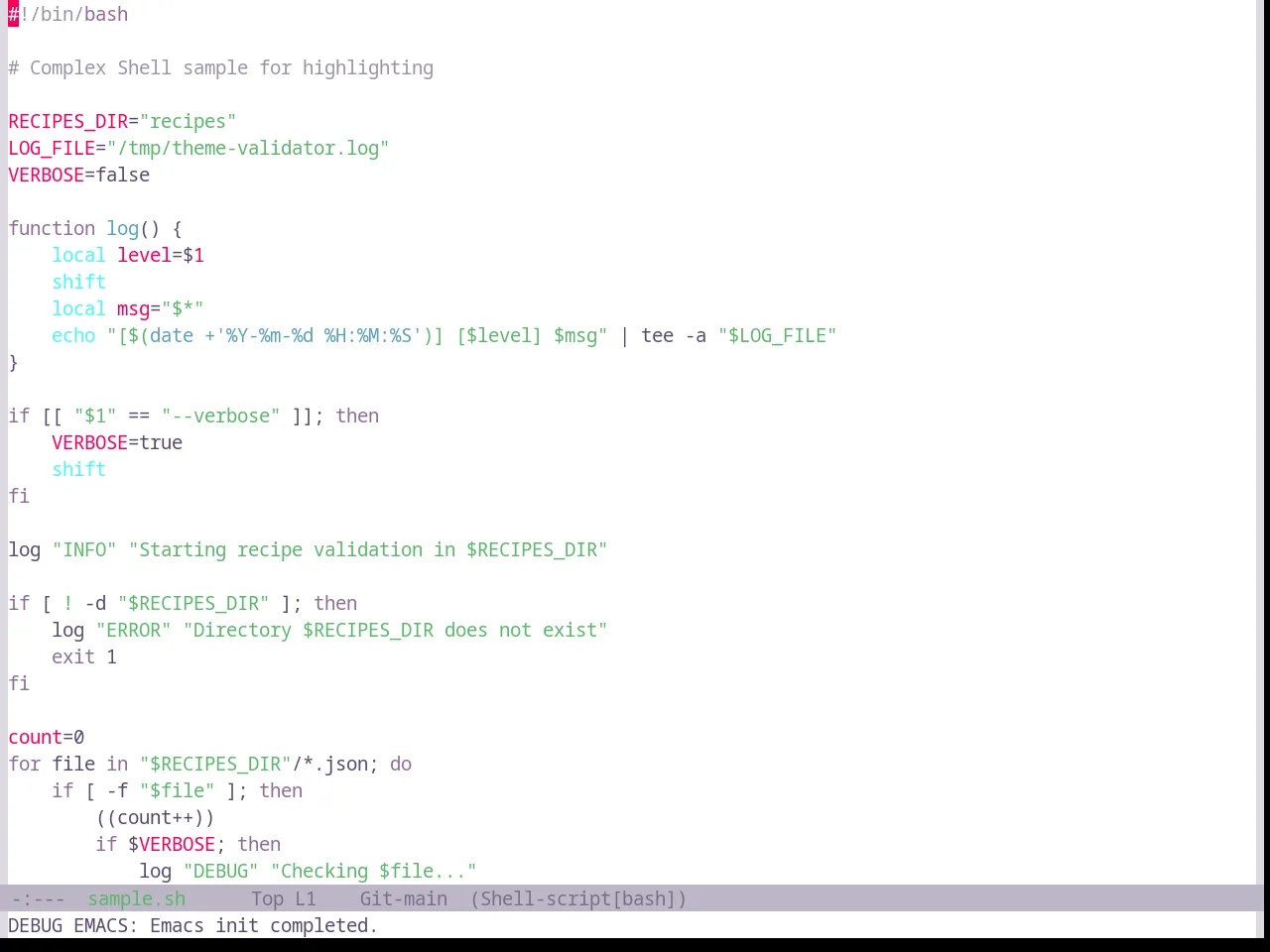 Base16 Heetch Light Theme in sh-mode