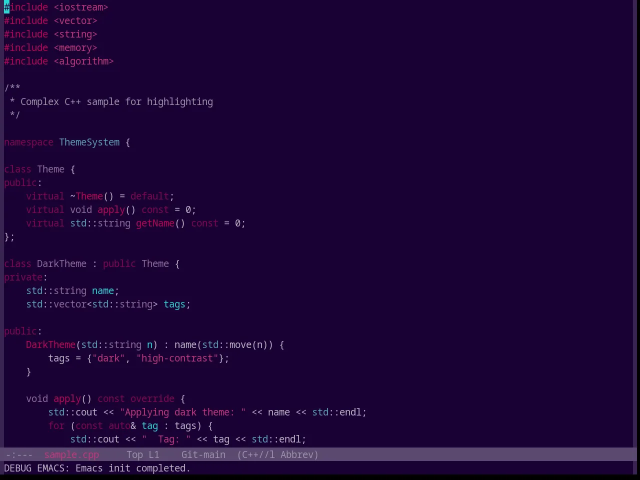 Base16 Heetch Theme in c++-mode