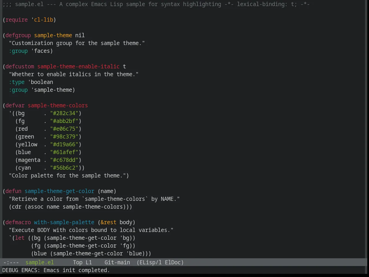 Base16 Helios Theme in emacs-lisp-mode