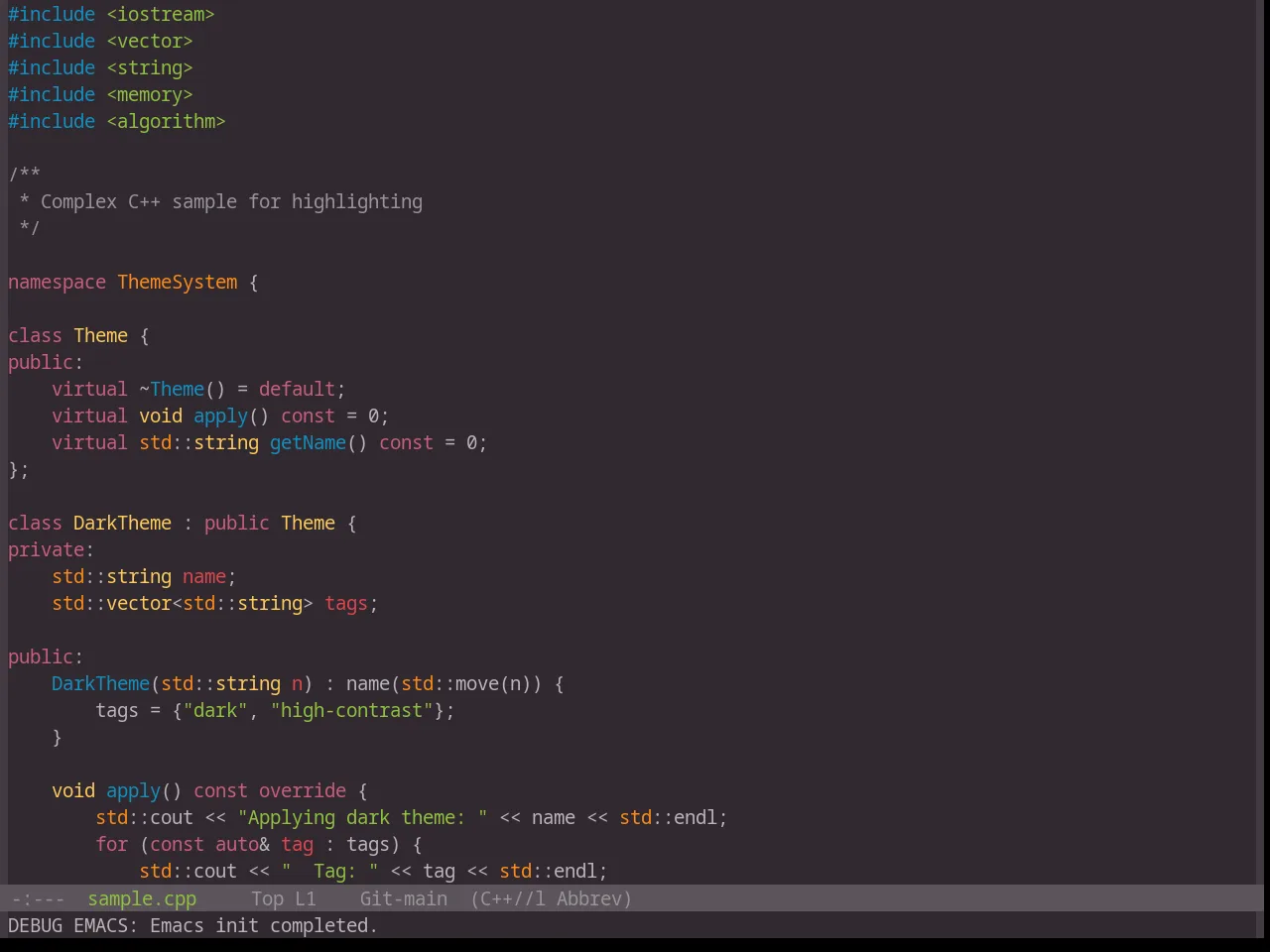 Base16 Hopscotch Theme in c++-mode