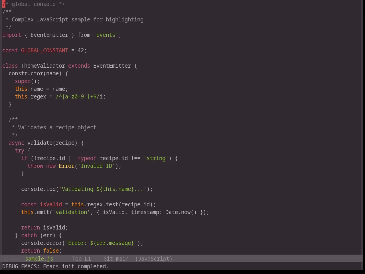 Base16 Hopscotch Theme in javascript-mode