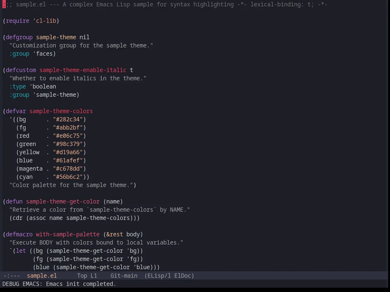 Base16 Horizon Dark Theme in emacs-lisp-mode