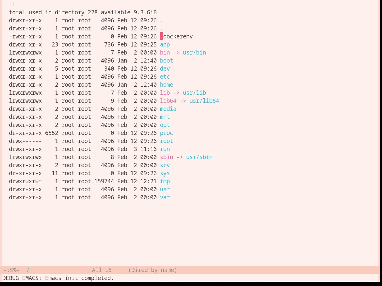 Base16 Horizon Terminal Light Theme in dired