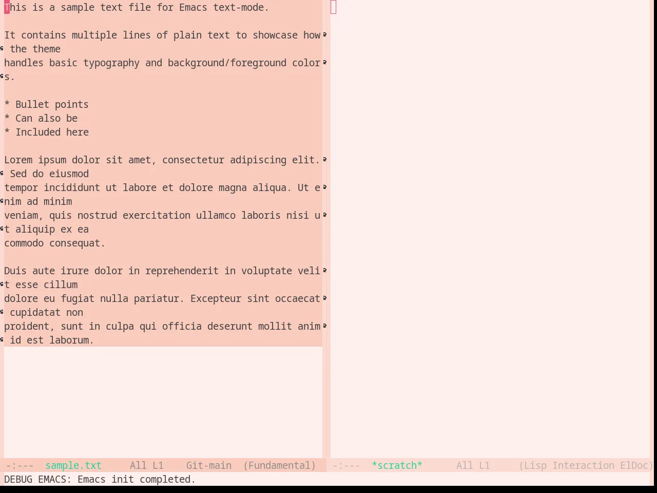 Base16 Horizon Terminal Light Theme in fundamental-mode