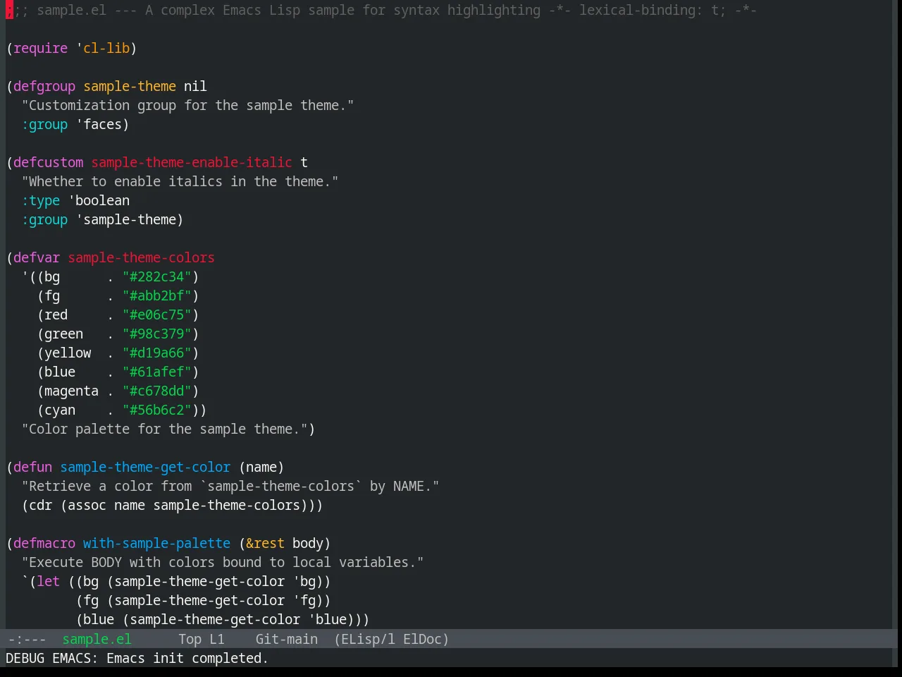Base16 Humanoid Dark Theme in emacs-lisp-mode