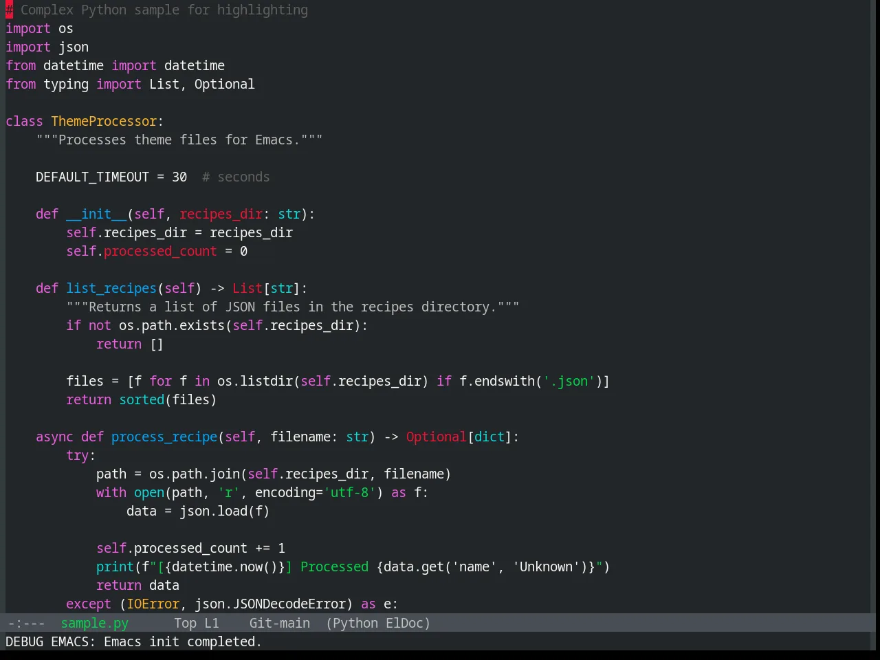 Base16 Humanoid Dark Theme in python-mode
