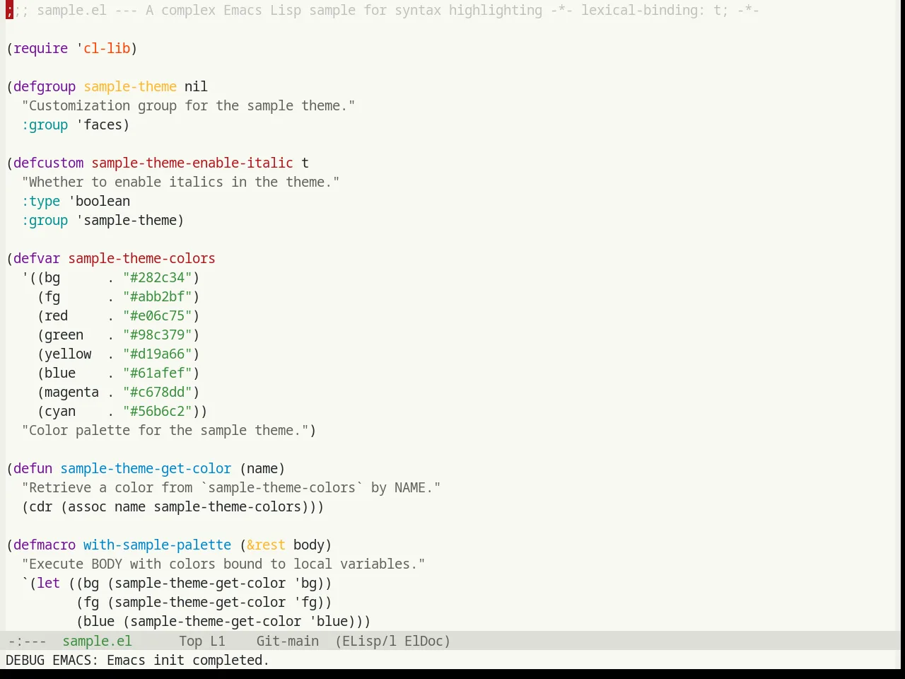 Base16 Humanoid Light Theme in emacs-lisp-mode
