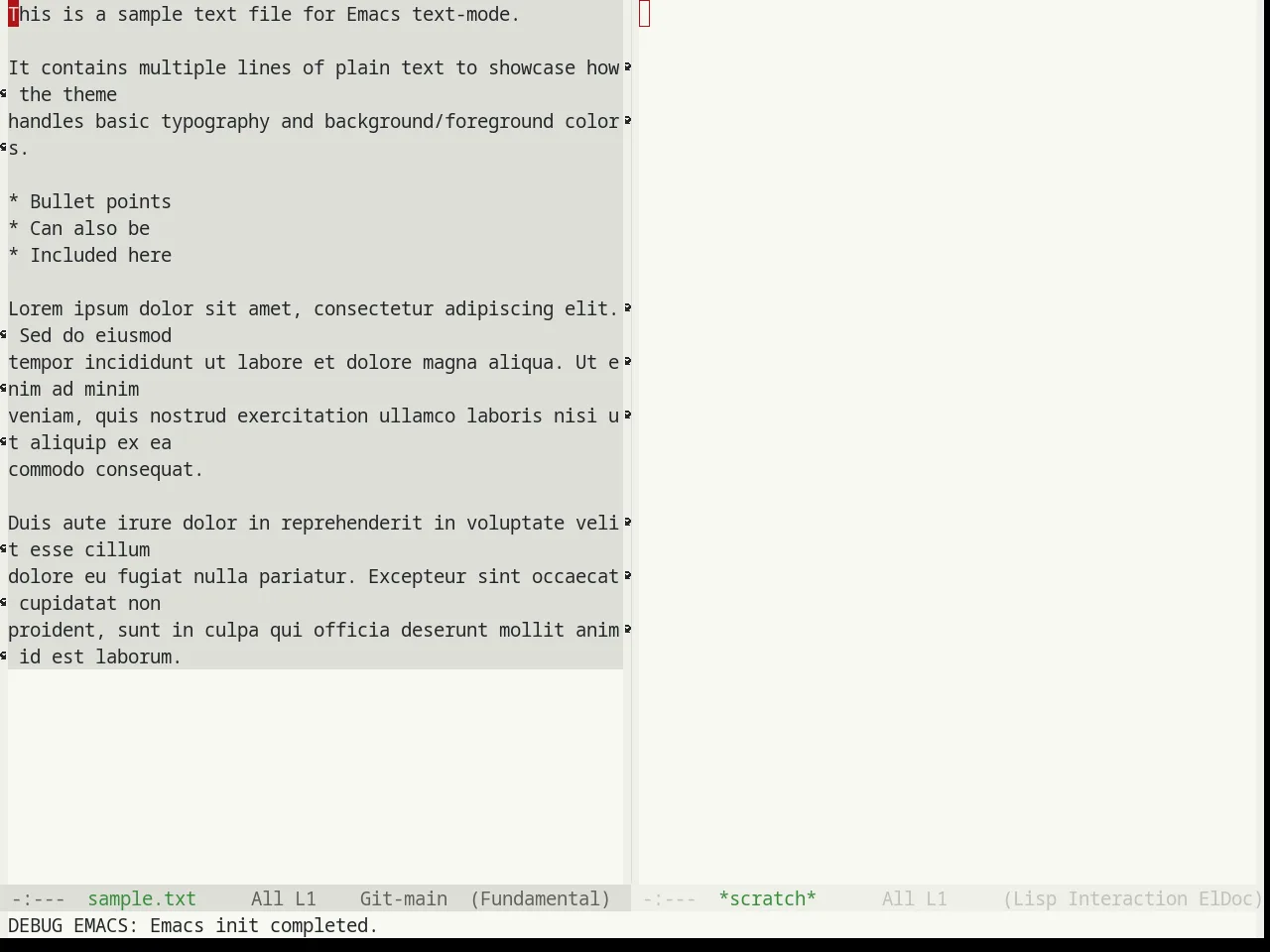Base16 Humanoid Light Theme in fundamental-mode