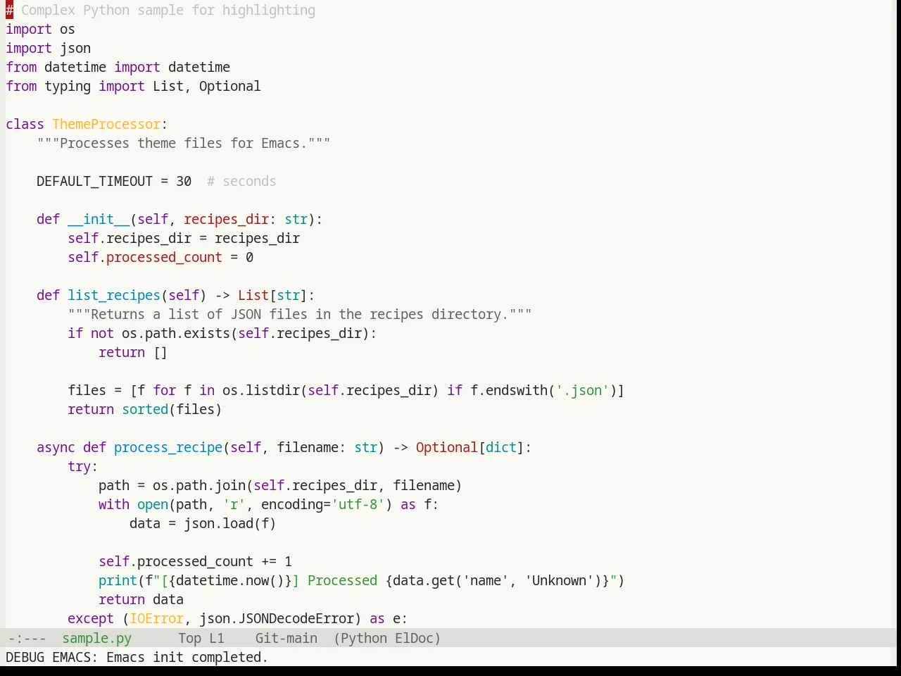 Base16 Humanoid Light Theme in python-mode