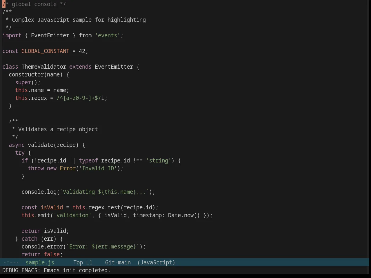 Base16 Ia Dark Theme in javascript-mode
