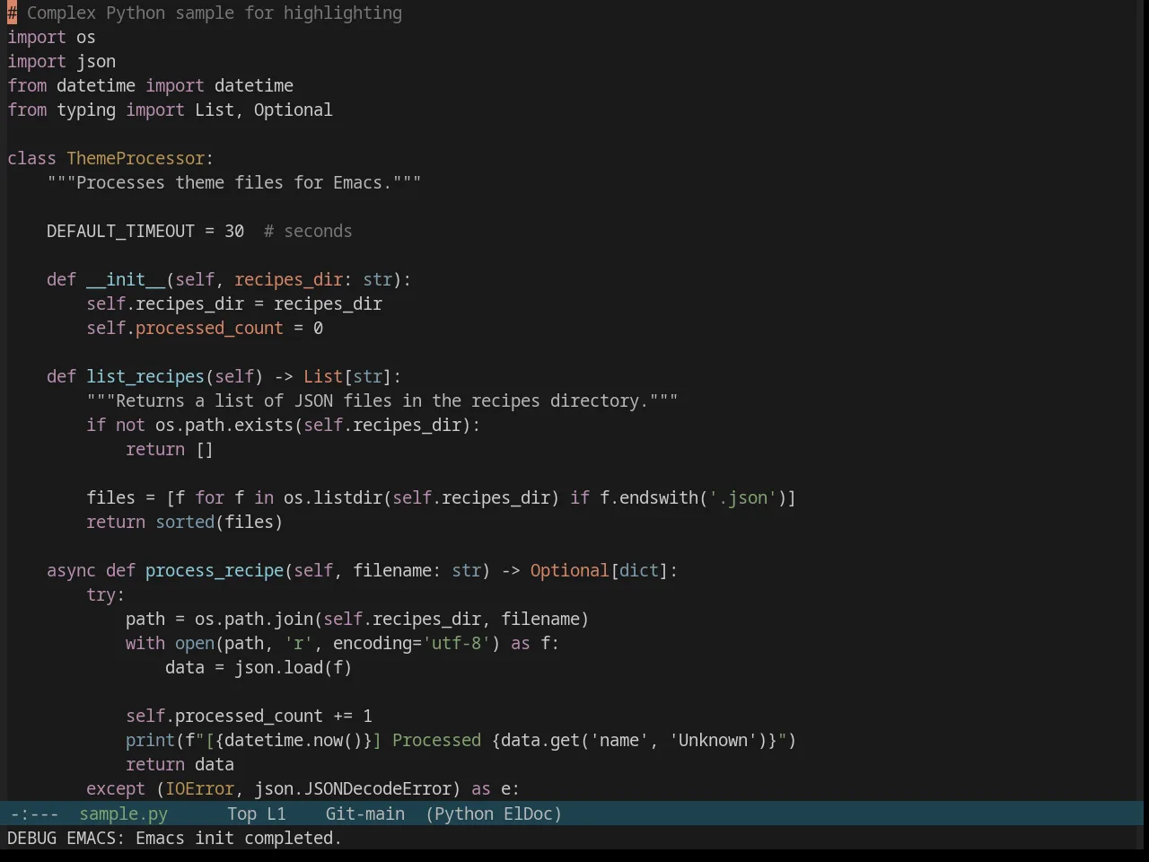 Base16 Ia Dark Theme in python-mode