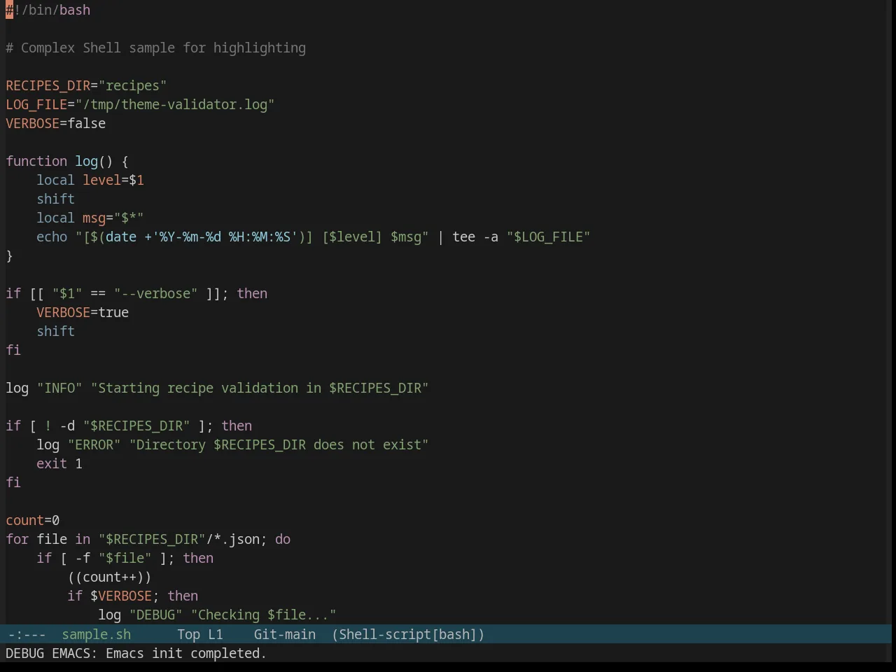 Base16 Ia Dark Theme in sh-mode