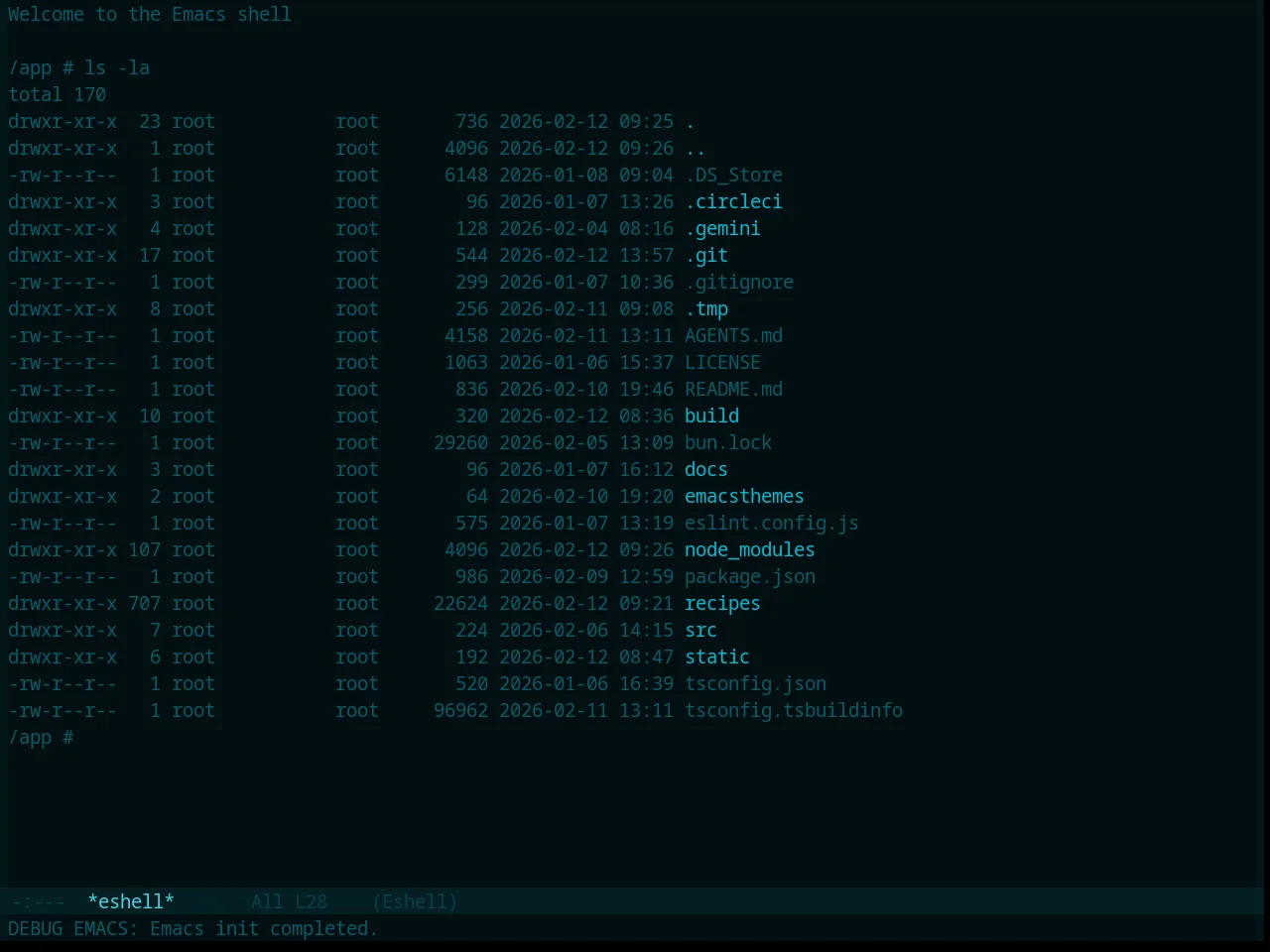 Base16 Icy Theme in eshell