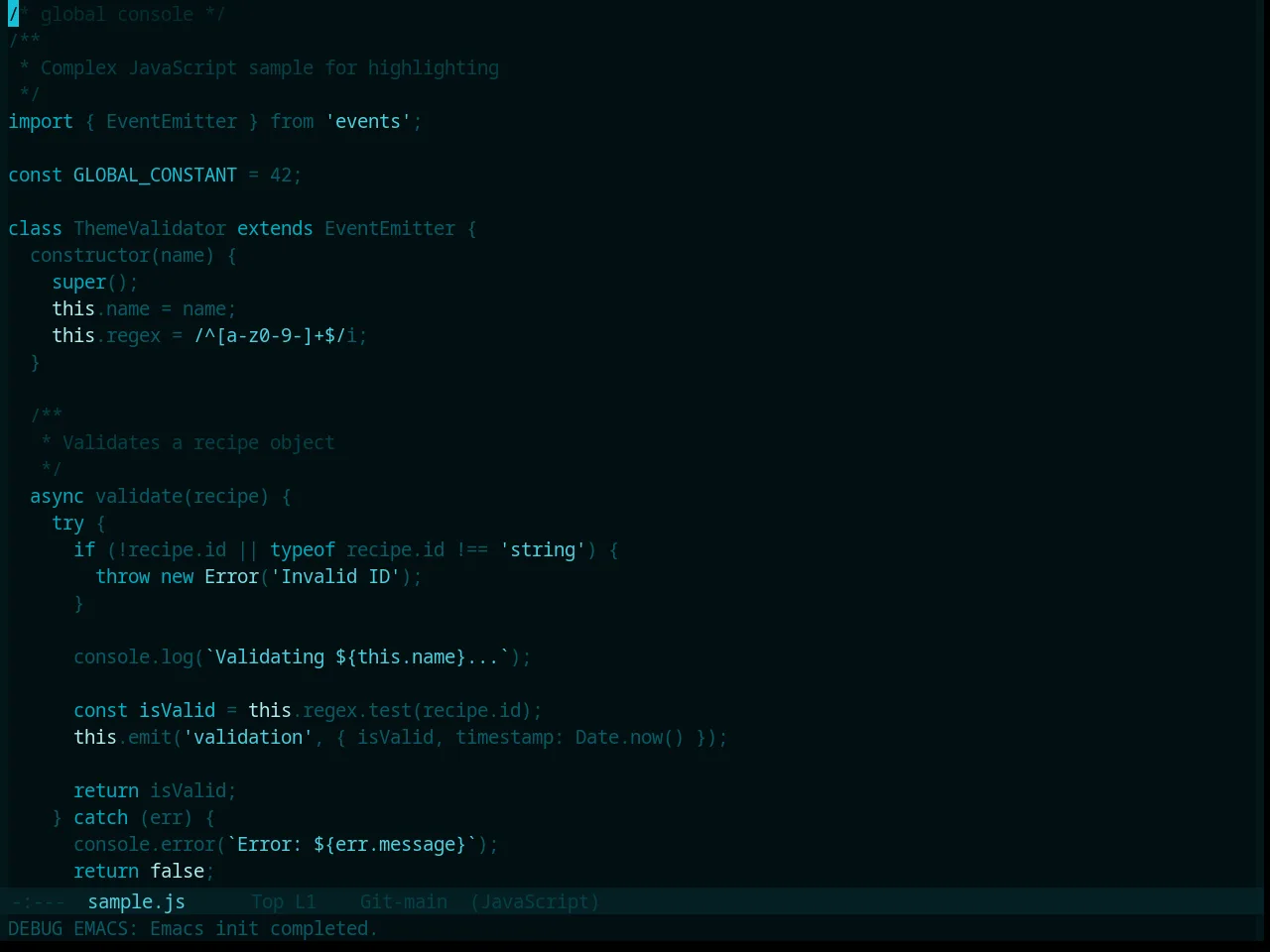 Base16 Icy Theme in javascript-mode