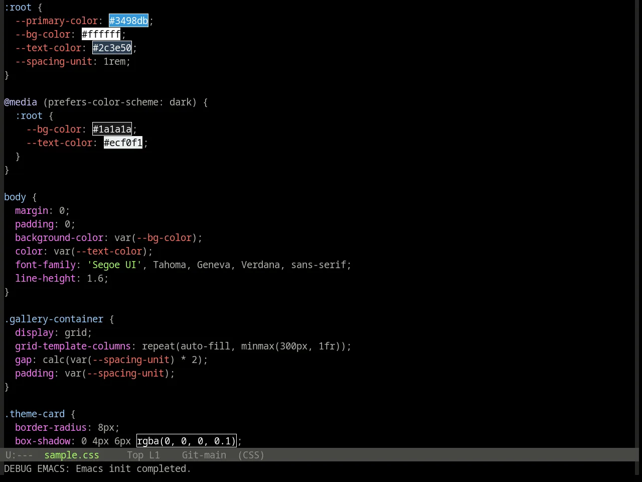 Base16 Irblack Theme in css-mode
