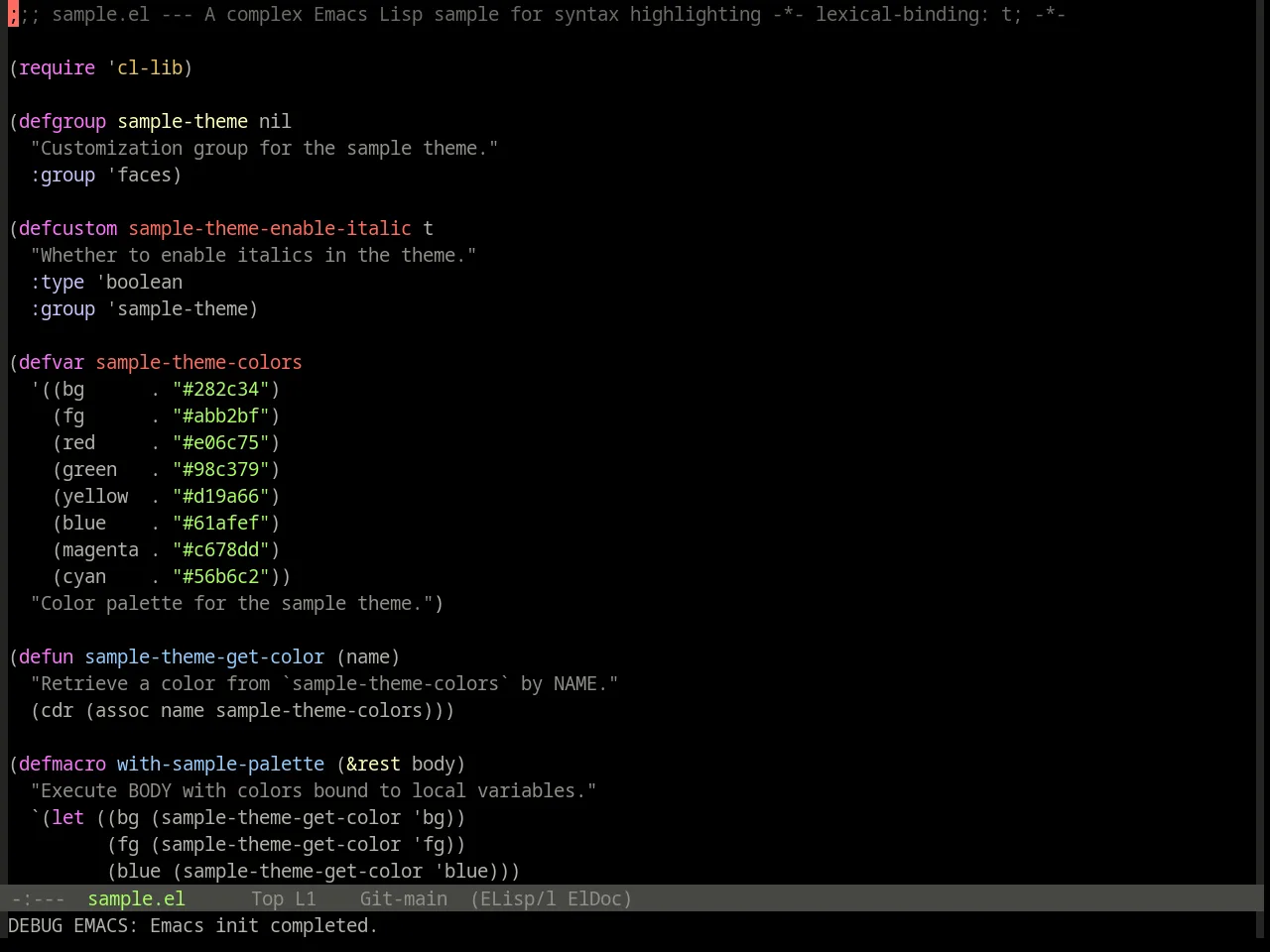 Base16 Irblack Theme in emacs-lisp-mode