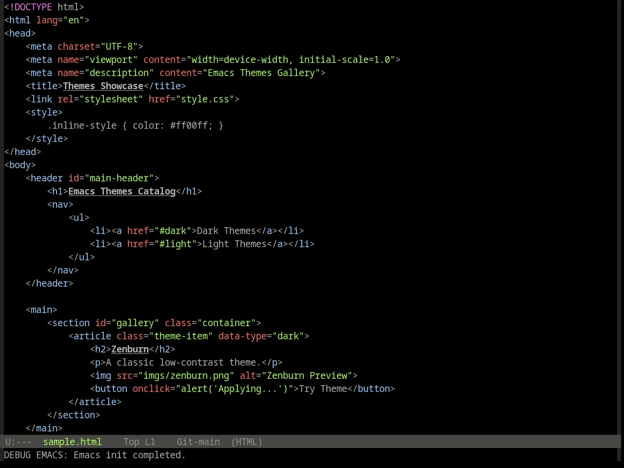 Base16 Irblack Theme in html-mode