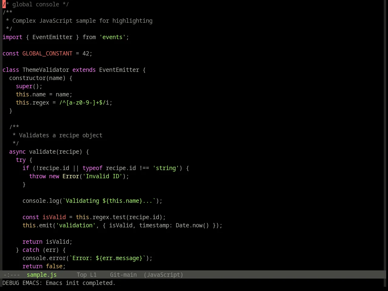 Base16 Irblack Theme in javascript-mode