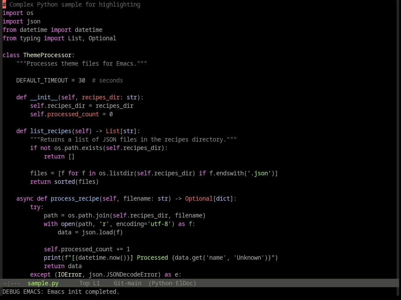 Base16 Irblack Theme in python-mode
