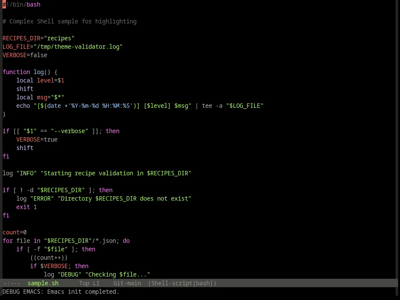 Base16 Irblack Theme in sh-mode