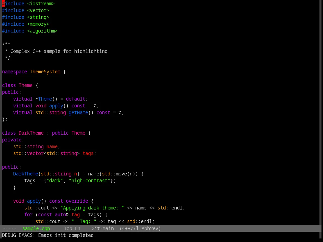 Base16 Isotope Theme in c++-mode
