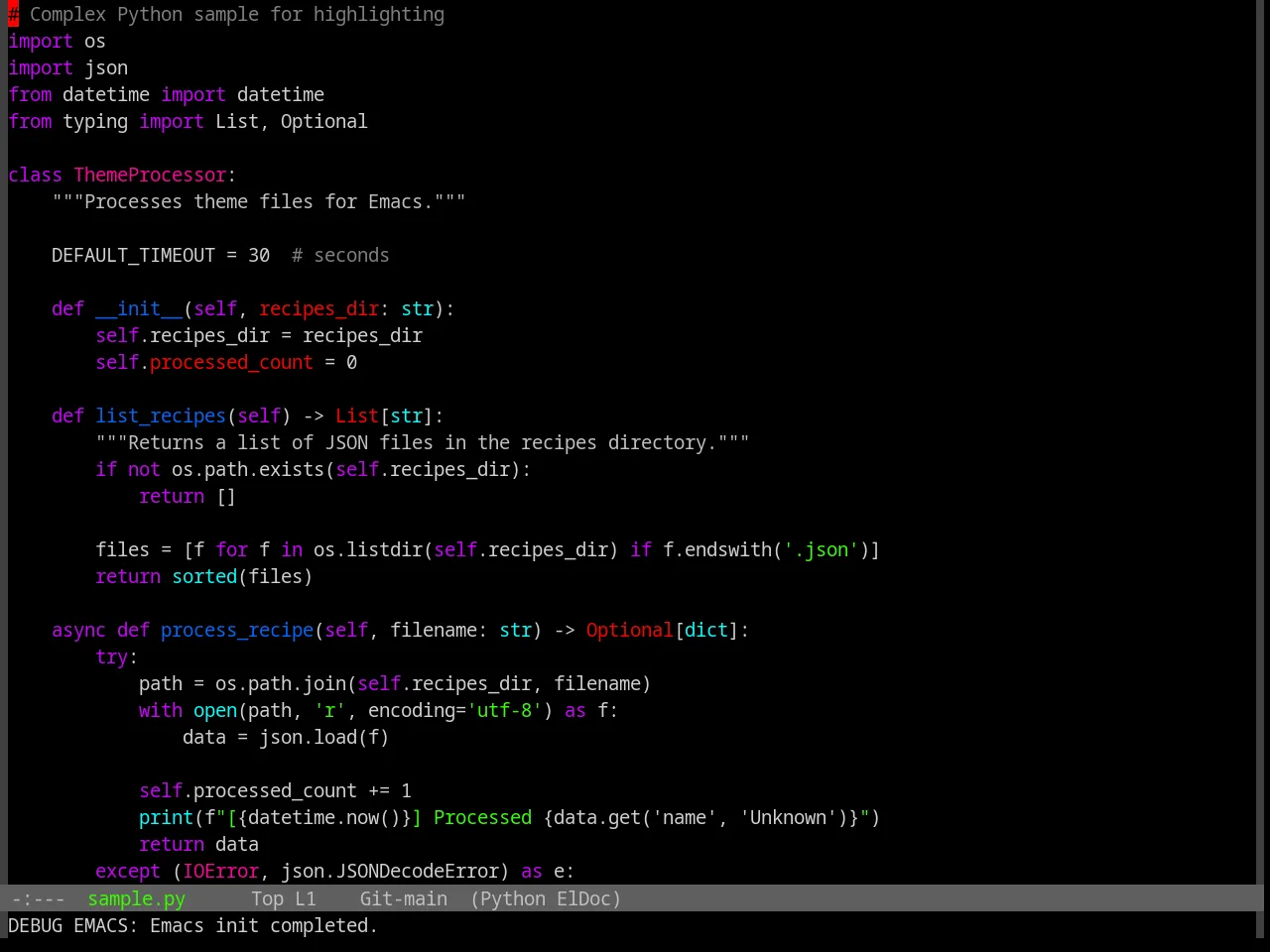 Base16 Isotope Theme in python-mode