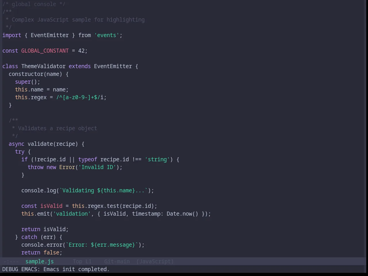 Base16 Jabuti Theme in javascript-mode