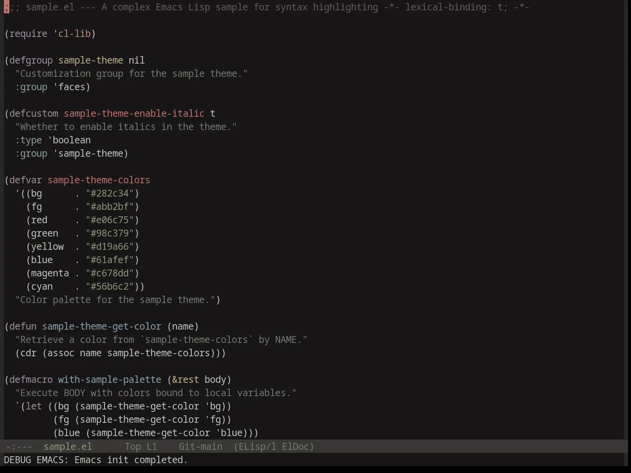 Base16 Kanagawa Dragon Theme in emacs-lisp-mode