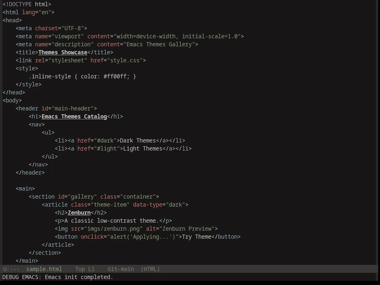 Base16 Kanagawa Dragon Theme in html-mode