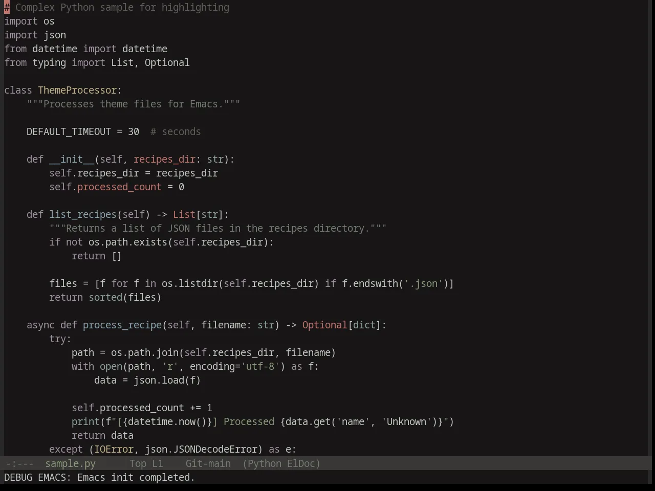 Base16 Kanagawa Dragon Theme in python-mode