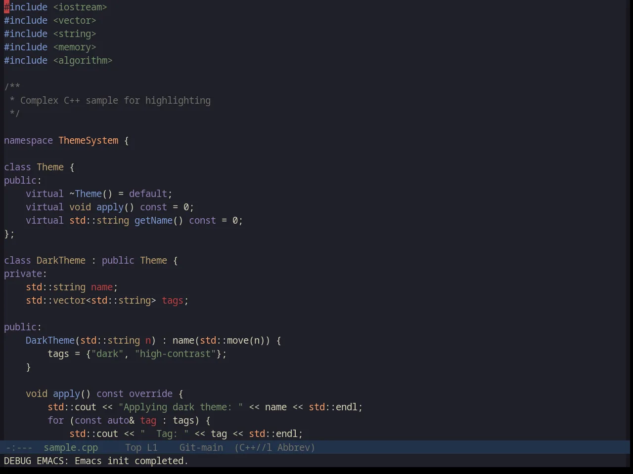 Base16 Kanagawa Theme in c++-mode