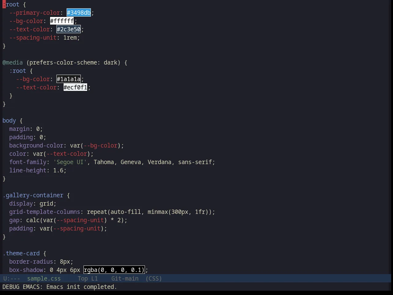 Base16 Kanagawa Theme in css-mode