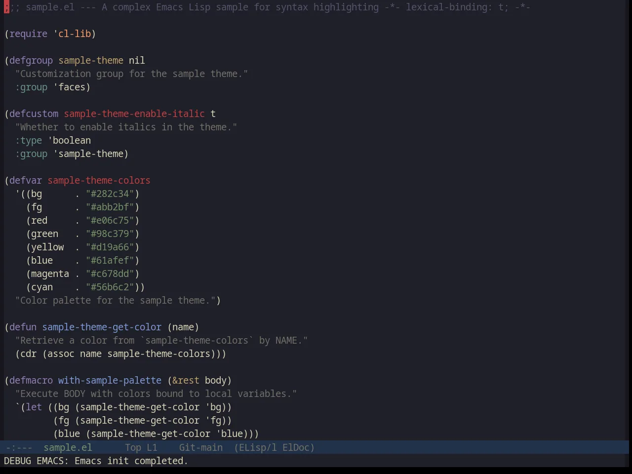 Base16 Kanagawa Theme in emacs-lisp-mode