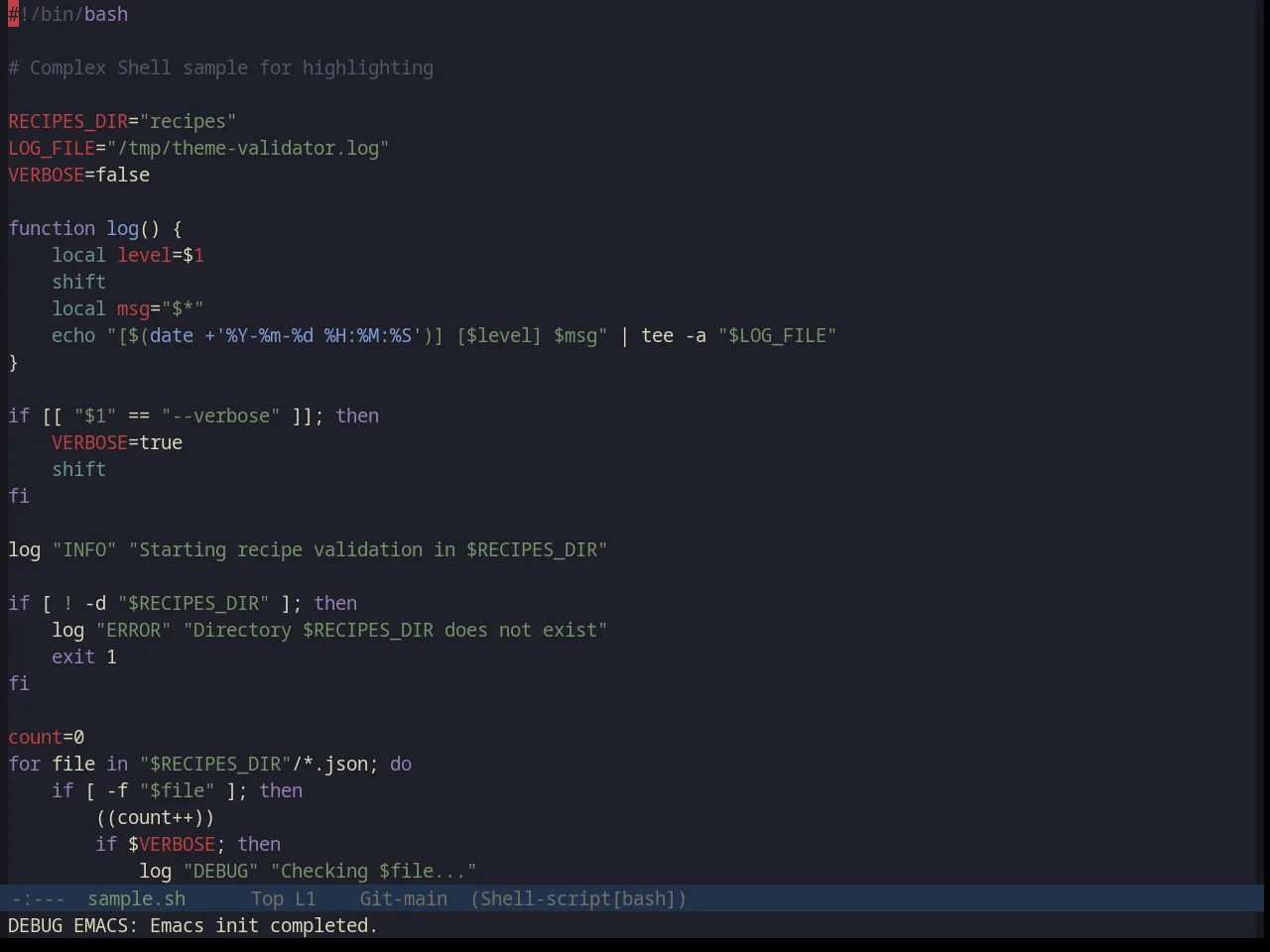Base16 Kanagawa Theme in sh-mode