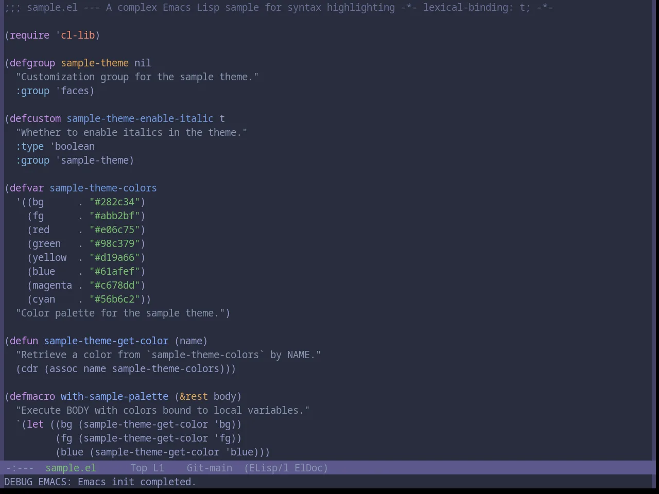 Base16 Katy Theme in emacs-lisp-mode