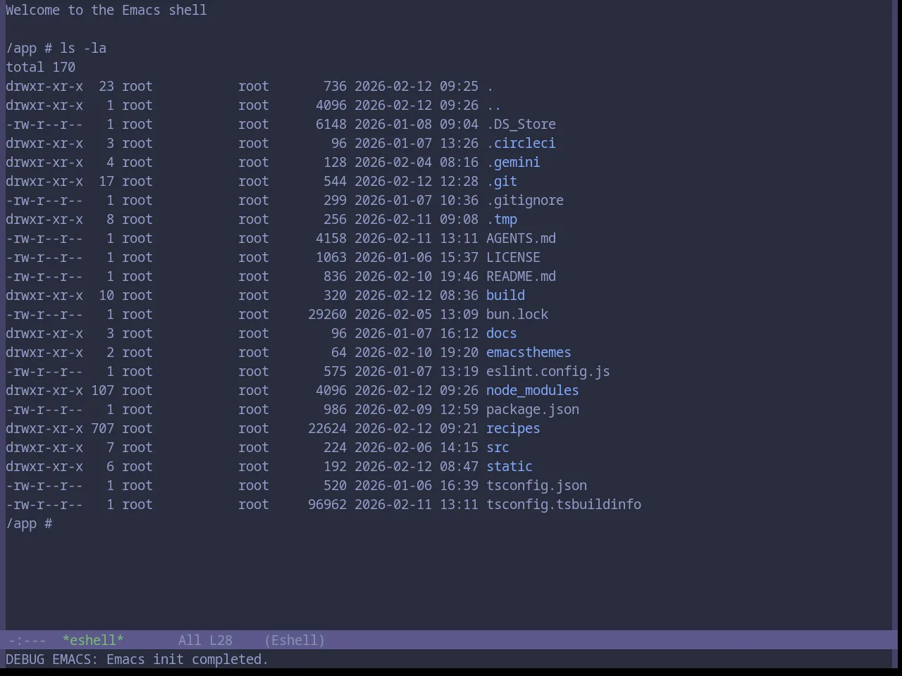 Base16 Katy Theme in eshell