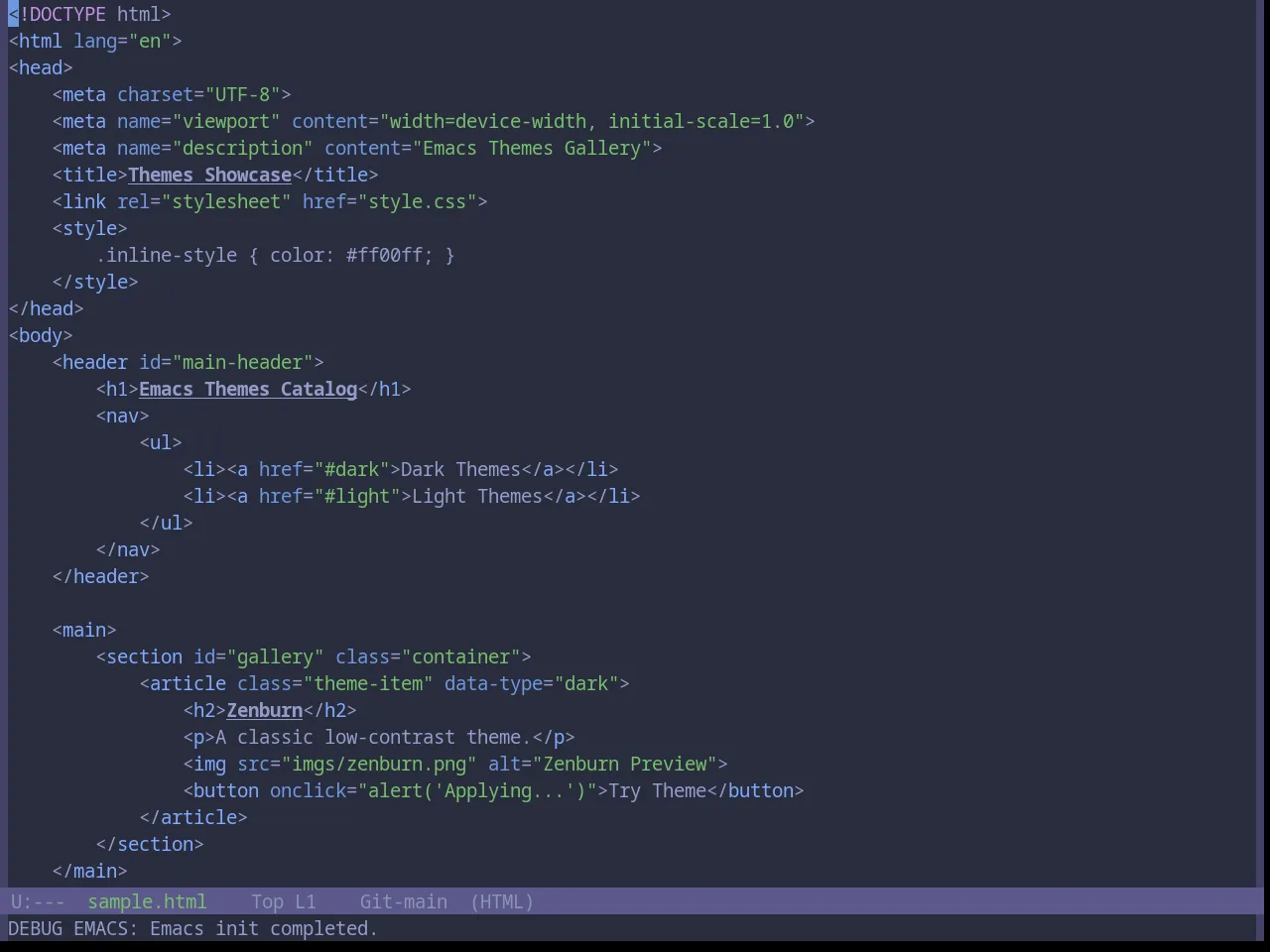 Base16 Katy Theme in html-mode