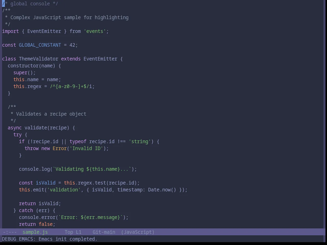 Base16 Katy Theme in javascript-mode