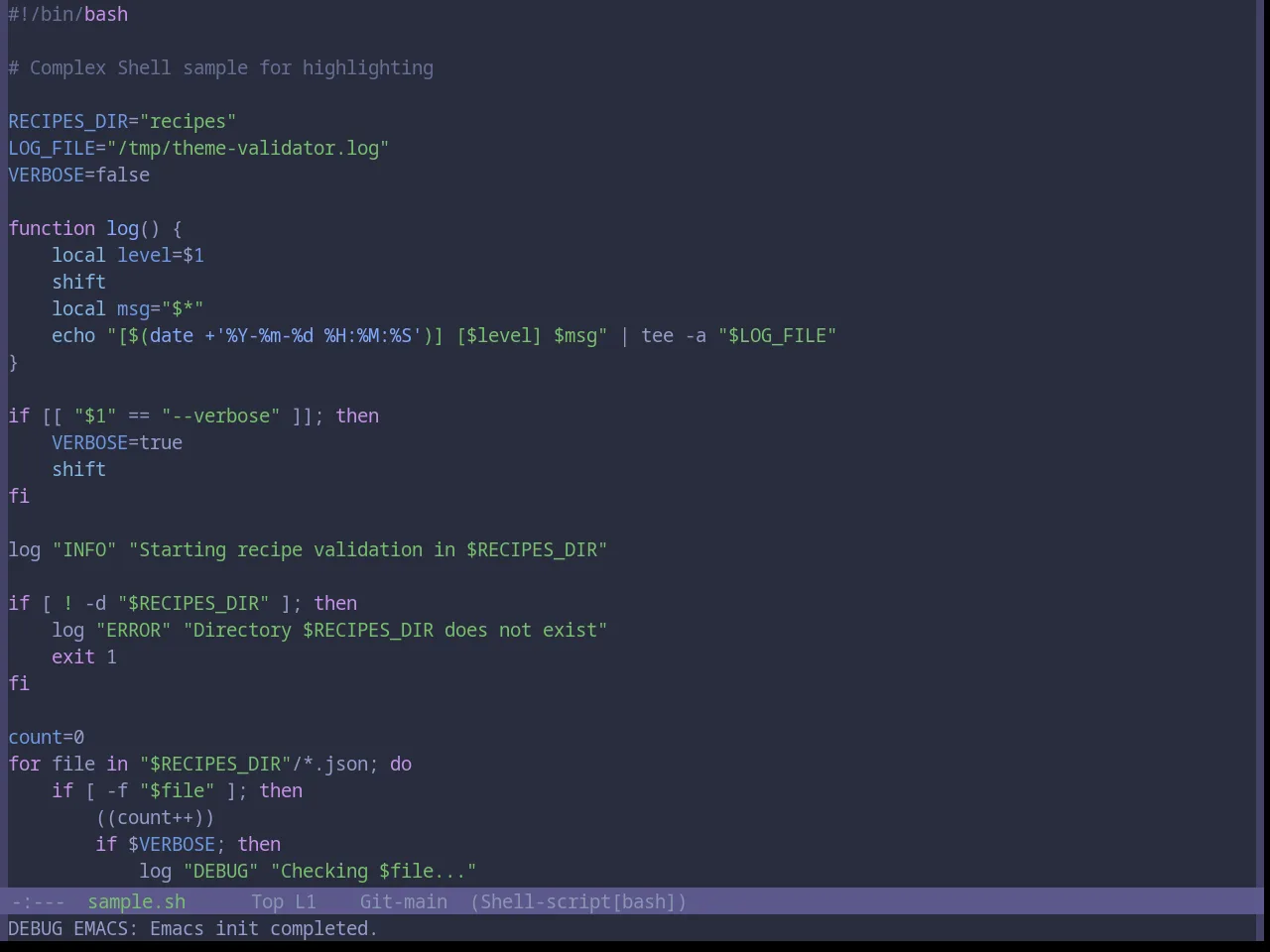 Base16 Katy Theme in sh-mode