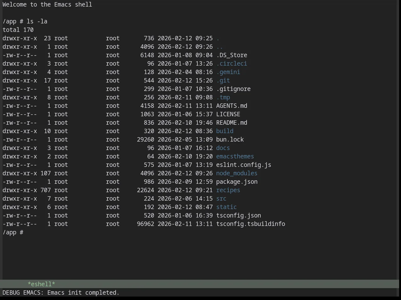 Base16 Kimber Theme in eshell
