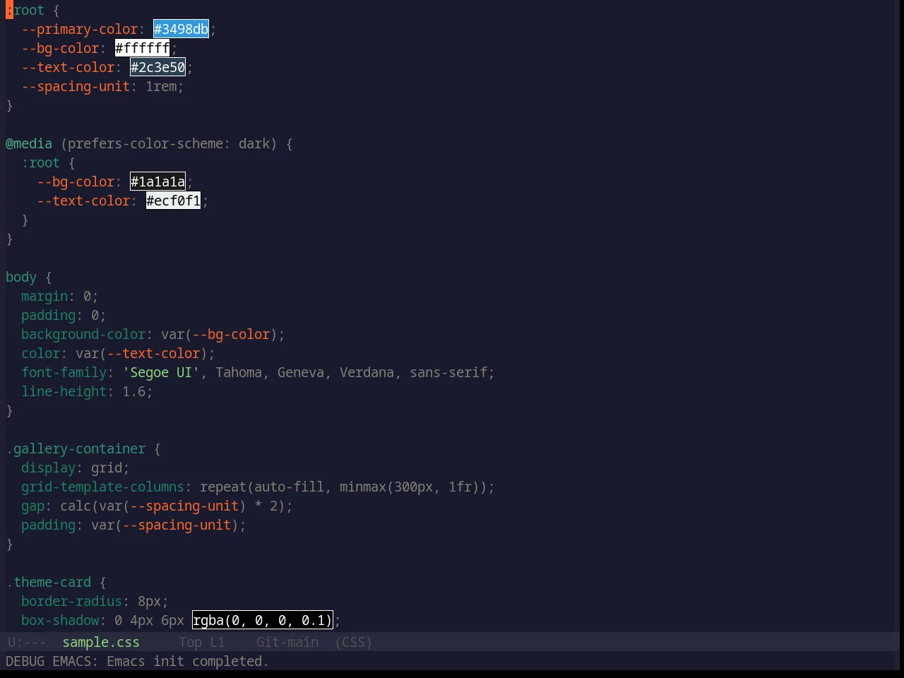 Base16 Lime Theme in css-mode