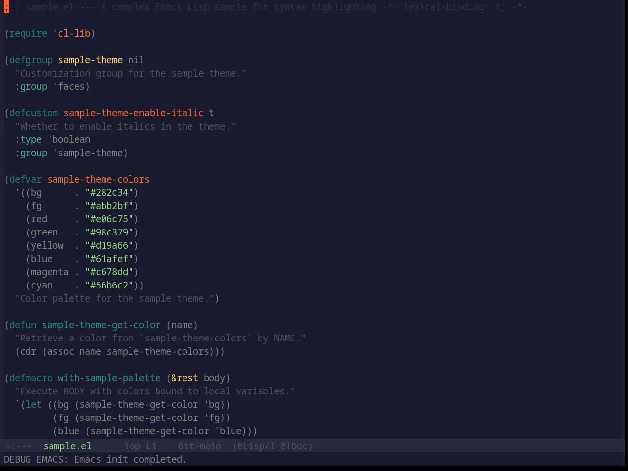 Base16 Lime Theme in emacs-lisp-mode
