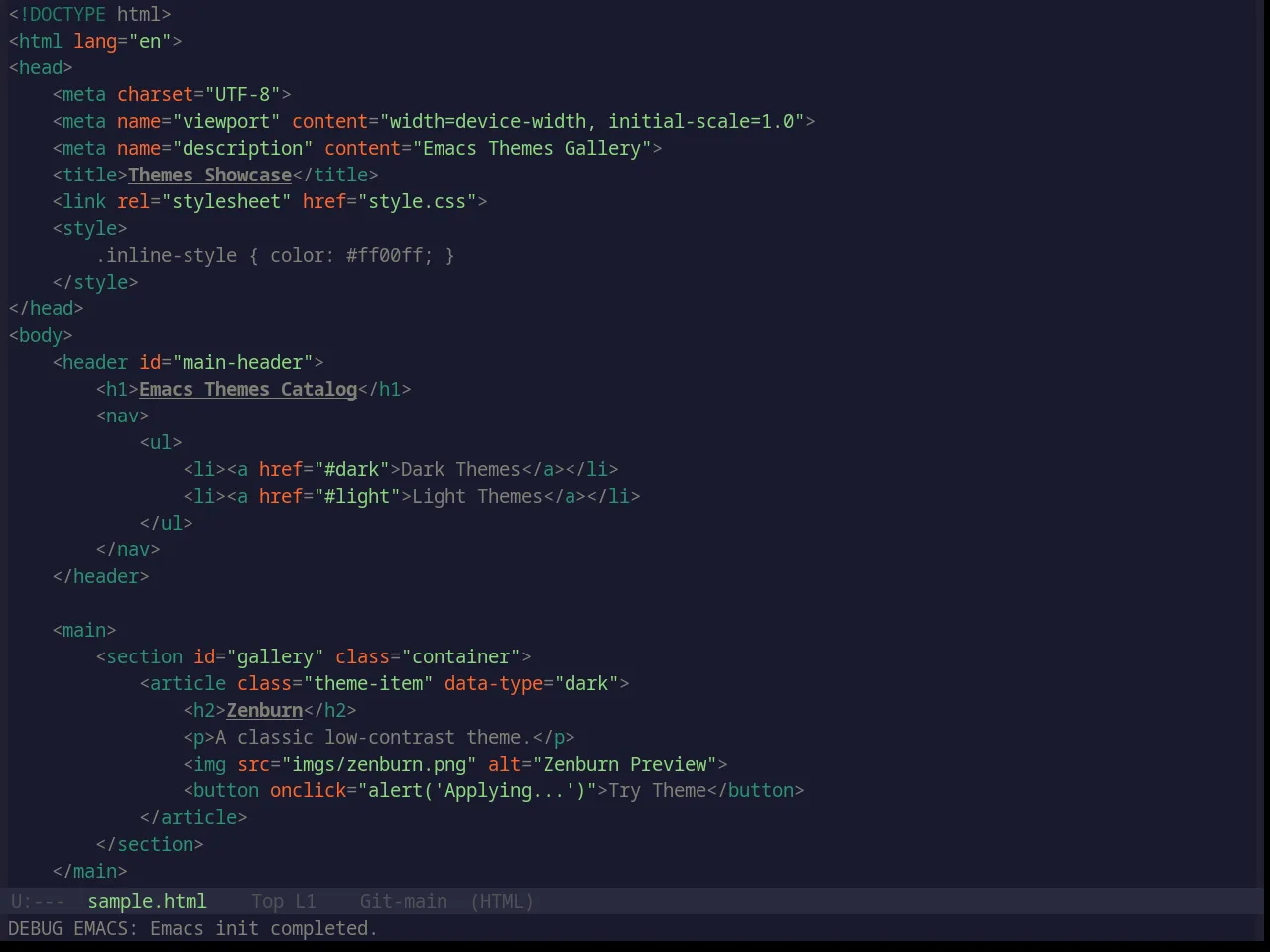 Base16 Lime Theme in html-mode