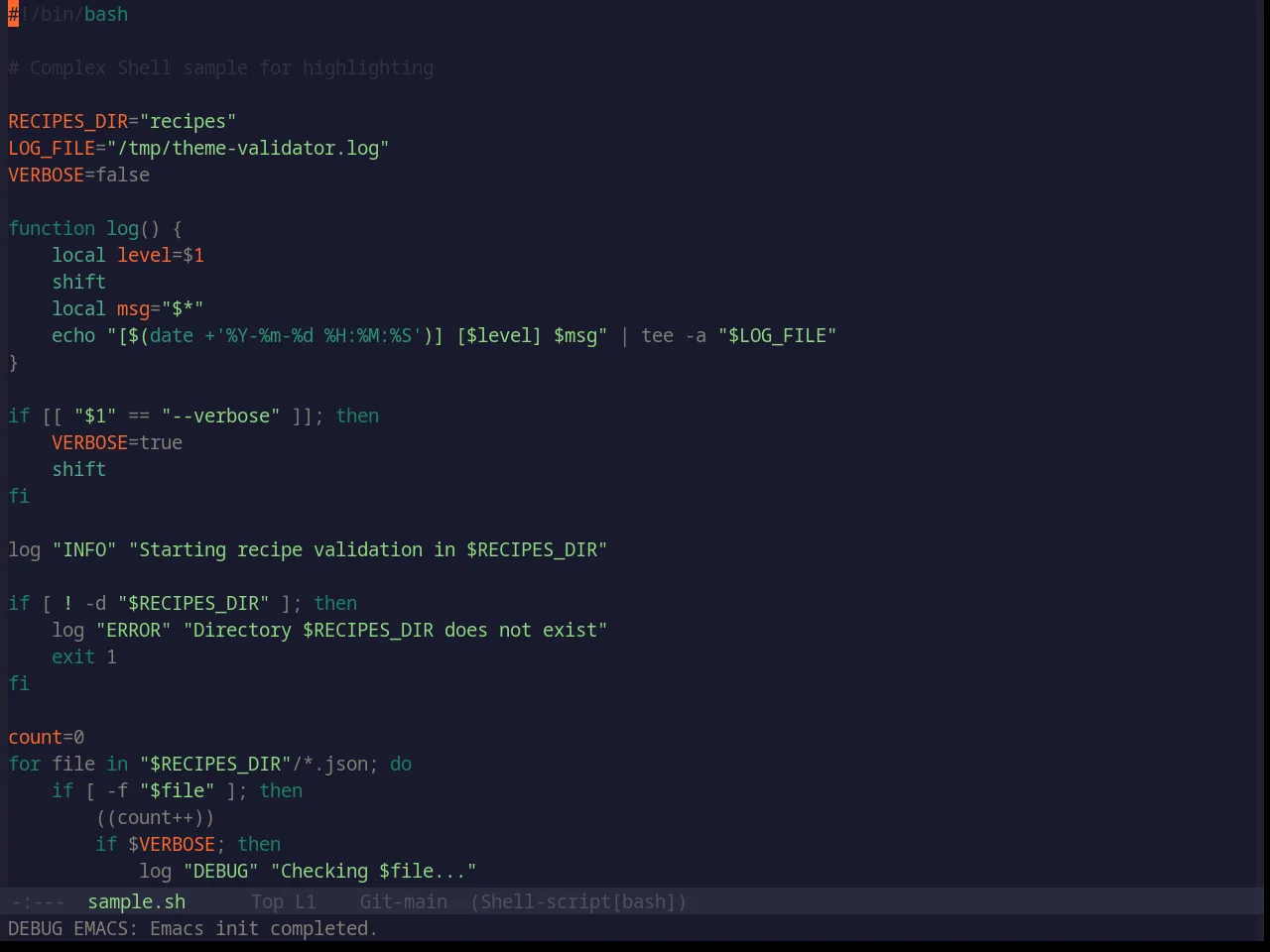 Base16 Lime Theme in sh-mode
